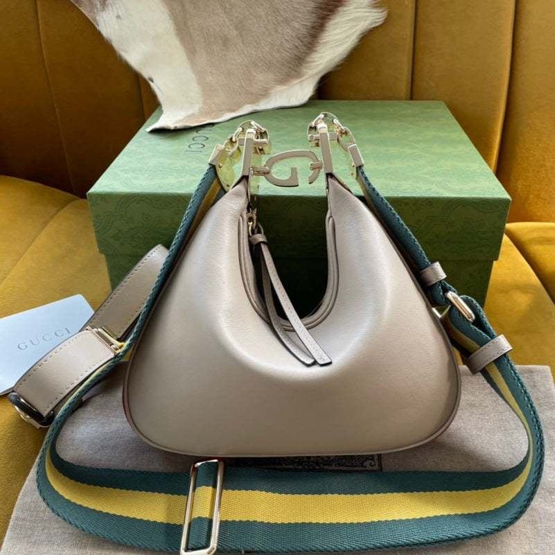 GG ATTACHE 23 SMALL SHOULDER BAG BEIGE CALFSKIN House Of Sarah