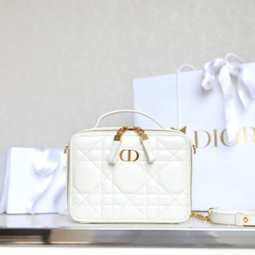 CARO BOX BAG 19 IN WHITE CALFSKIN House Of Sarah Bags