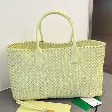 LARGE CABAT 51 IN PASTEL YELLOW LAMBSKIN by House Of Sarah