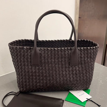 SMALL CABAT 32 IN HICKORY BROWN LAMBSKIN House Of Sarah Bags