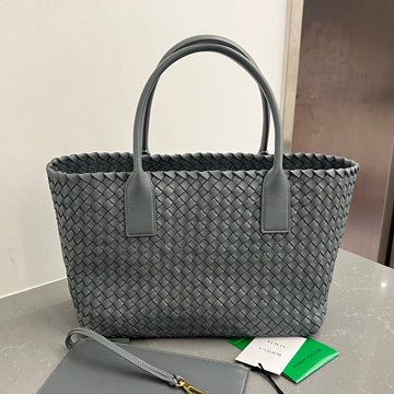 SMALL CABAT 32 IN SMOKE GRAY LAMBSKIN House Of Sarah