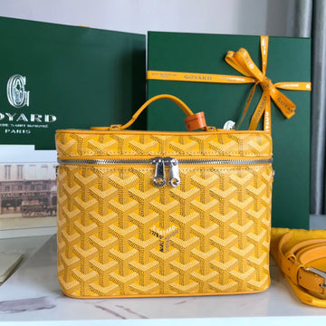 M VANITY CASE 20 IN YELLOW GOYARDINE CANVAS