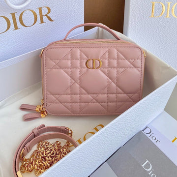 CARO 18 CAMERA BAG IN LIGHT PINK CALFSKIN House Of Sarah Bags