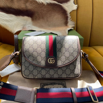 GG OPHIDIA SMALL 23 BAG IN BEIGE AND EBONY SUPREME CANVAS House Of Sarah