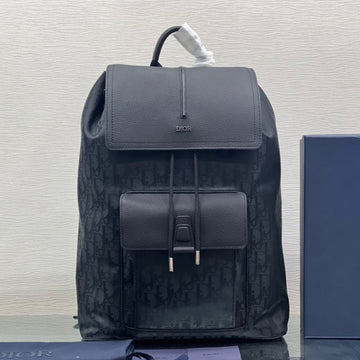 MEDIUM BACKPACK 38 IN BLACK OBLIQUE MIRAGE CALFSKIN House Of Sarah