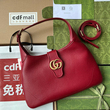 MEDIUM SHOULDER BAG 39 IN RED CALFSKIN GOLD HARDWARE House Of Sarah