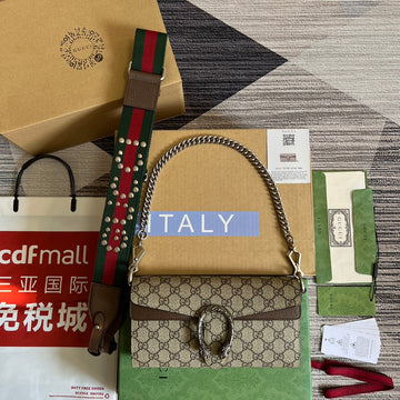 DIONYSUS 25 SMALL BAG IN GG SUPREME CANVAS House Of Sarah