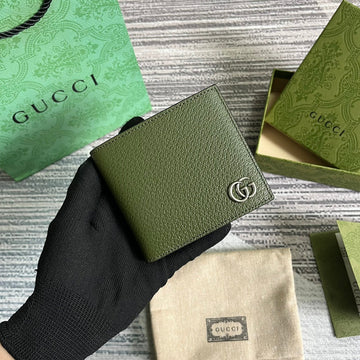 MARMONT BIFOLD WALLET 11 IN ARMY GREEN LAMBSKIN House Of Sarah