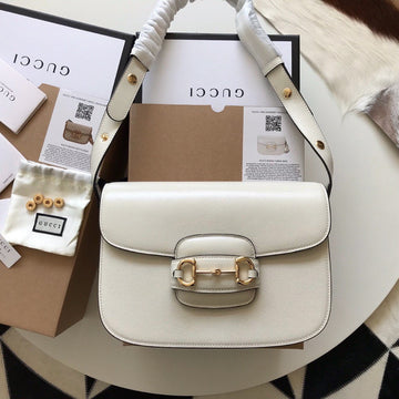 GG HORSEBIT 1955 MINI BAG 25 IN WHITE CALFSKIN House Of Sarah Bags