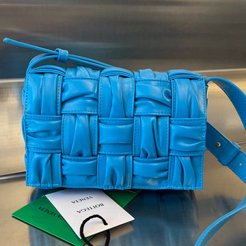 MINI CASSETTE 19 IN SKY BLUE SOFT LAMBSKIN House Of Sarah