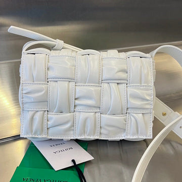 MINI CASSETTE 19 IN WHITE SOFT LAMBSKIN by House Of Sarah