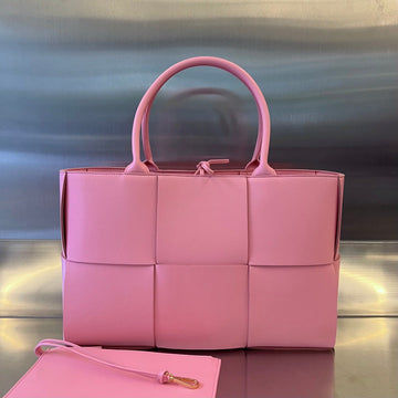 ARCO TOTE 36 IN SHOCKING PINK CALFSKIN House Of Sarah