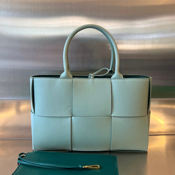 SMALL ARCO TOTE 30 IN MORNING GLORY LAMBSKIN House Of Sarah Bags