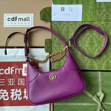 SHOULDER BAG 25 IN VIOLET CALFSKIN GOLD HARDWARE House Of Sarah Bags