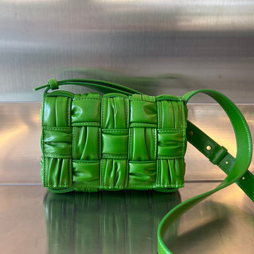 MINI CASSETTE 19 IN SHAMROCK GREEN SOFT LAMBSKIN House Of Sarah