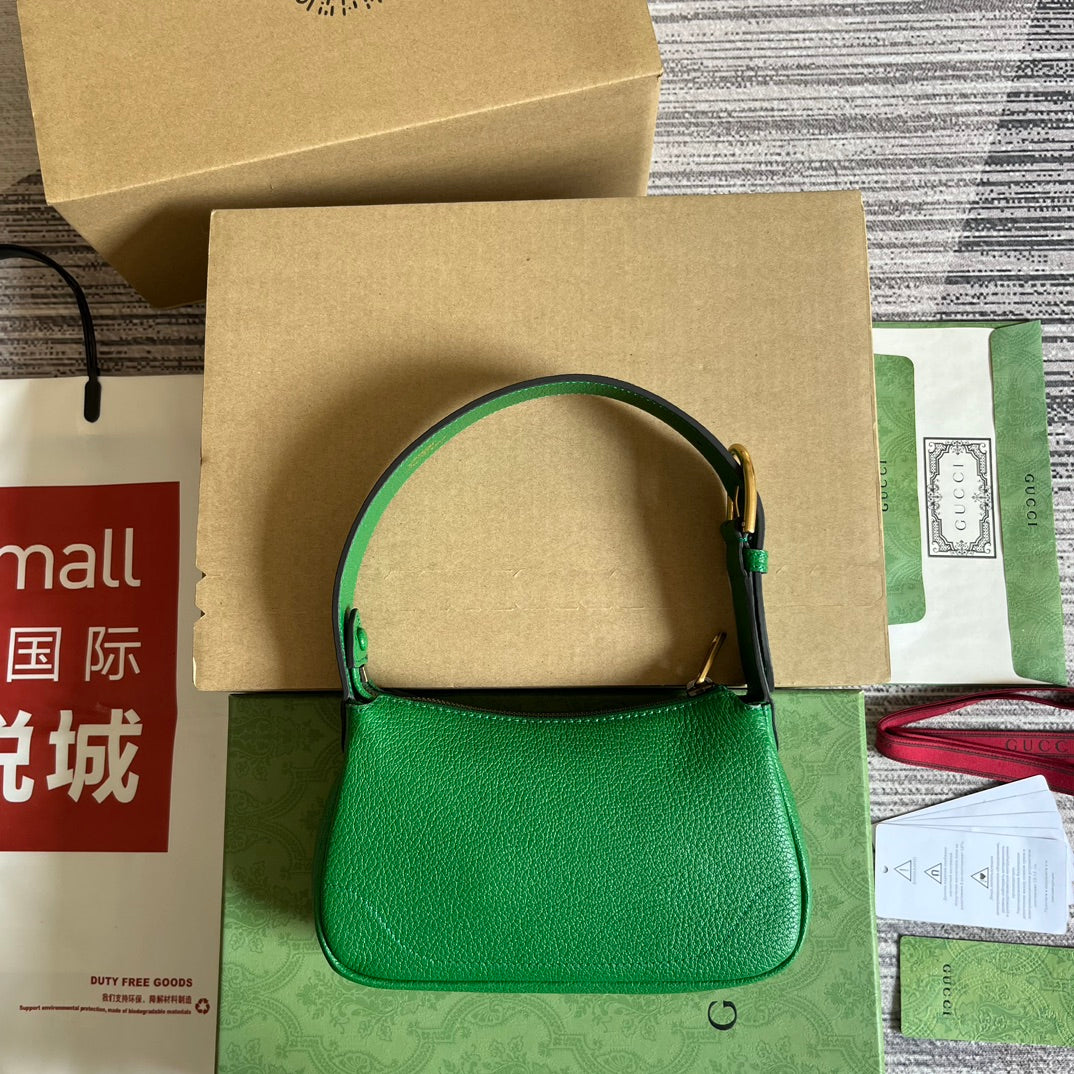 APHRODITE MINI 21 SHOULDER BAG IN EMERALD GREEN CALFSKIN House Of Sarah