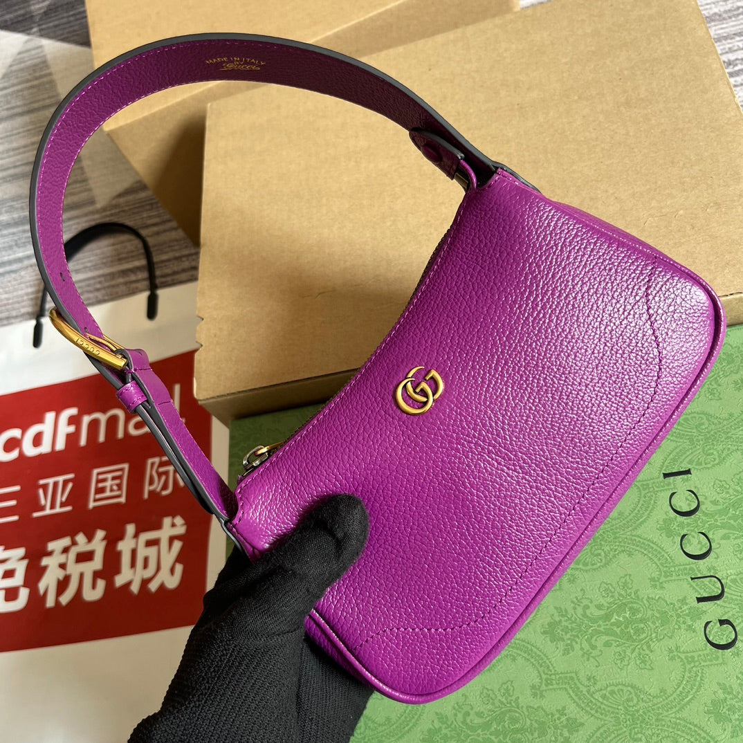 APHRODITE MINI 21 SHOULDER BAG IN VIOLET PURPLE CALFSKIN by House Of Sarah