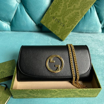 BLONDIE SHOULDER BAG 21 IN BLACK CALFSKIN GOLD HARDWARE House Of Sarah