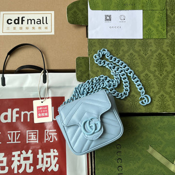 MARMONT BAG 12 IN SKY BLUE CALFSKIN House Of Sarah Bags