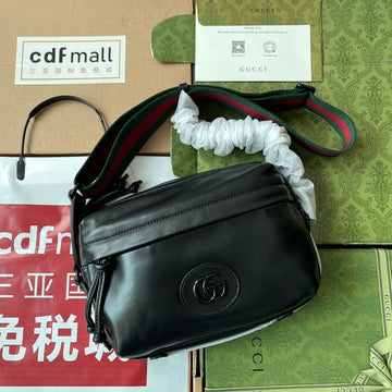 SHOULDER BAG 23 IN BLACK CALFSKIN by House Of Sarah