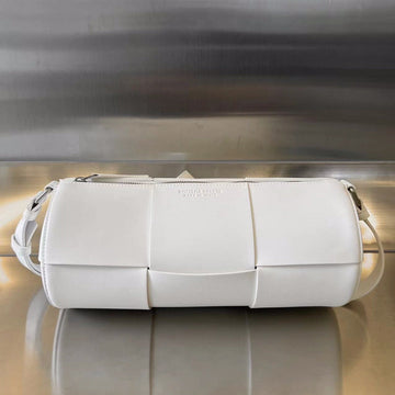 CYLINDER CASSETTE 30 IN WHITE CALFSKIN House Of Sarah