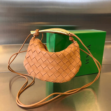 SARDINE 20 WITH CHAIN IN TAWNY BROWN LAMBSKIN House Of Sarah Bags