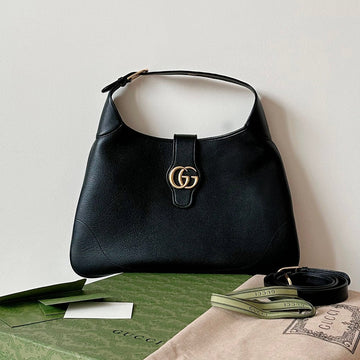 APHRODITE LARGE 47 SHOULDER BAG IN BLACK CALFSKIN by House Of Sarah
