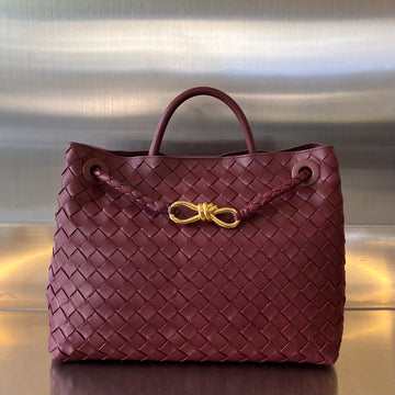 MEDIUM ANDIAMO 32 IN BURGUNDY LAMBSKIN House Of Sarah