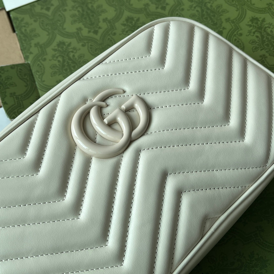 MARMONT SHOULDER BAG 24 IN WHITE CALFSKIN by House Of Sarah