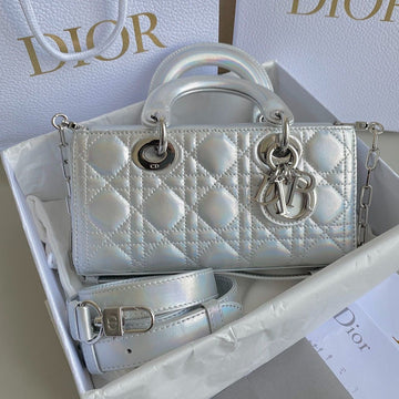 D-JOY BAG 22 IN SILVER LAMBSKIN House Of Sarah