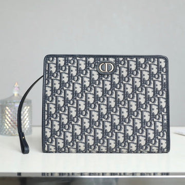 BOOK TOTE 26 IN BLUE OBLIQUE JACQUARD House Of Sarah