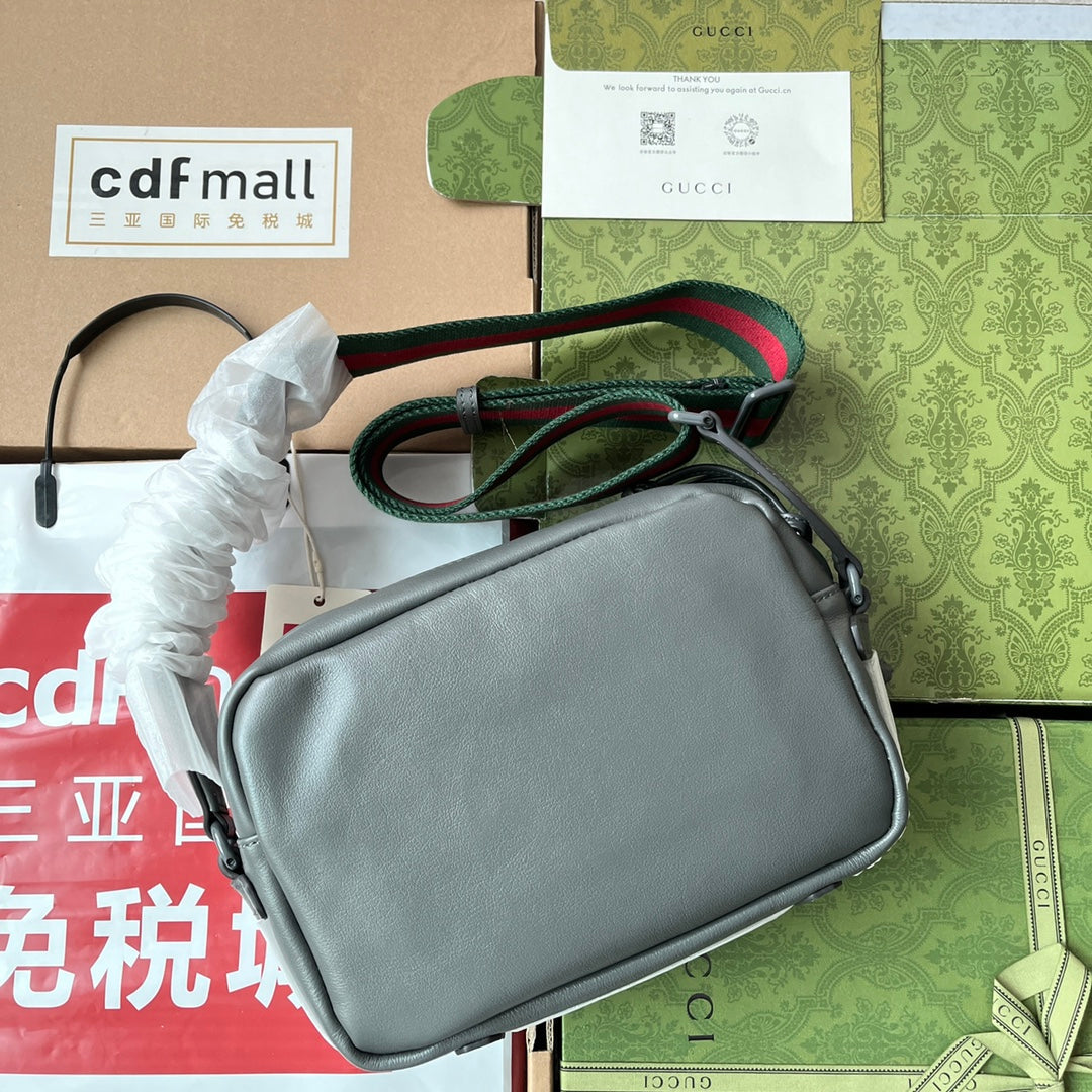 SHOULDER BAG 23 IN GRAY CALFSKIN by House Of Sarah