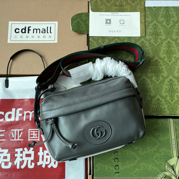 SHOULDER BAG 23 IN GRAY CALFSKIN by House Of Sarah