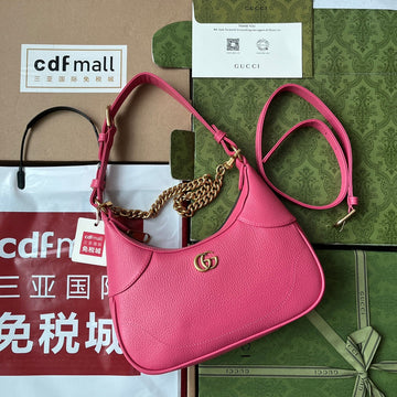 SHOULDER BAG 25 IN BRIGHT PINK CALFSKIN GOLD HARDWARE House Of Sarah