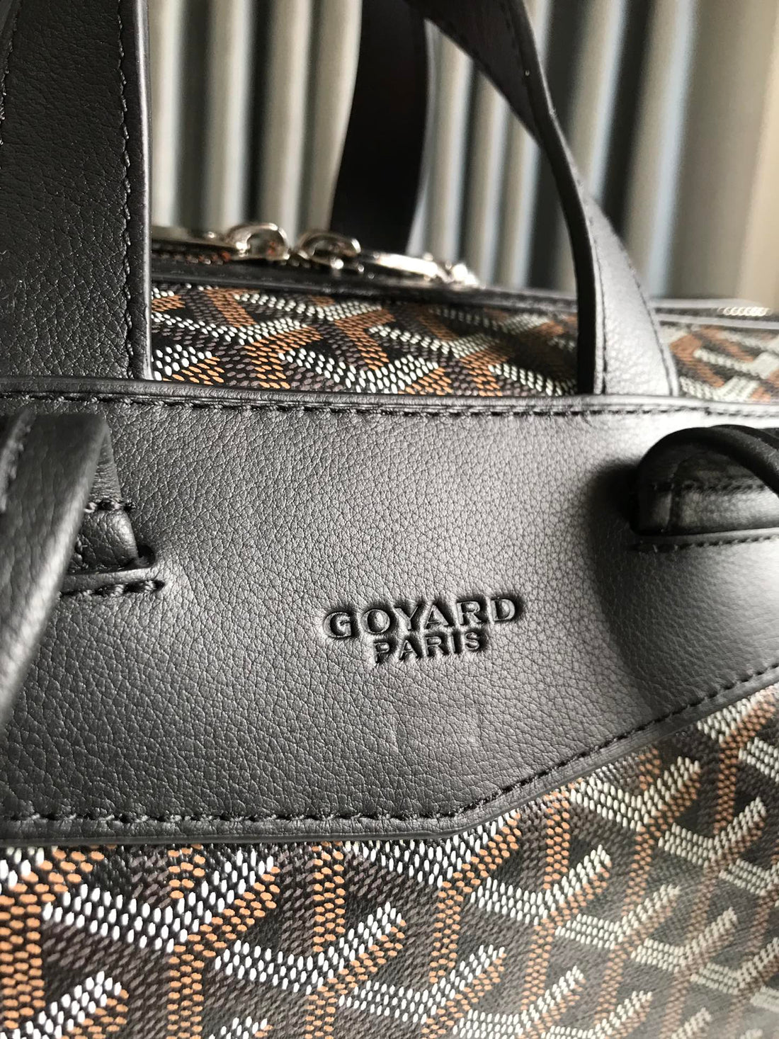CISALPIN BACKPACK 43 IN BLACK GOYARDINE CANVAS AND CALFSKIN House Of Sarah Bags