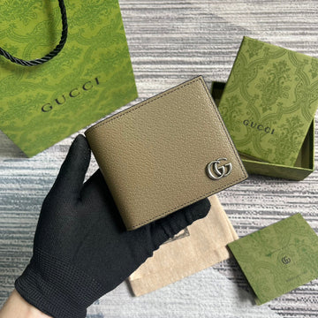 GG MARMONT 11 BIFOLD WALLET IN MOCHA BROWN CALFSKIN House Of Sarah