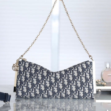 CLUB 27 HANDBAG IN BLUE OBLIQUE JACQUARD By House Of Sarah