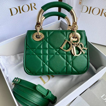 MINI LADY 19 IN FOREST GREEN LAMBSKIN House Of Sarah