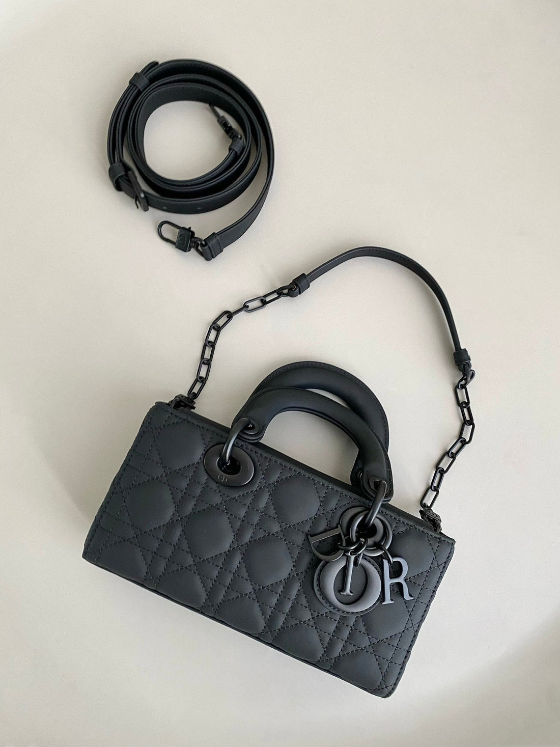 D-JOY BAG 22 IN BLACK LAMBSKIN House Of Sarah
