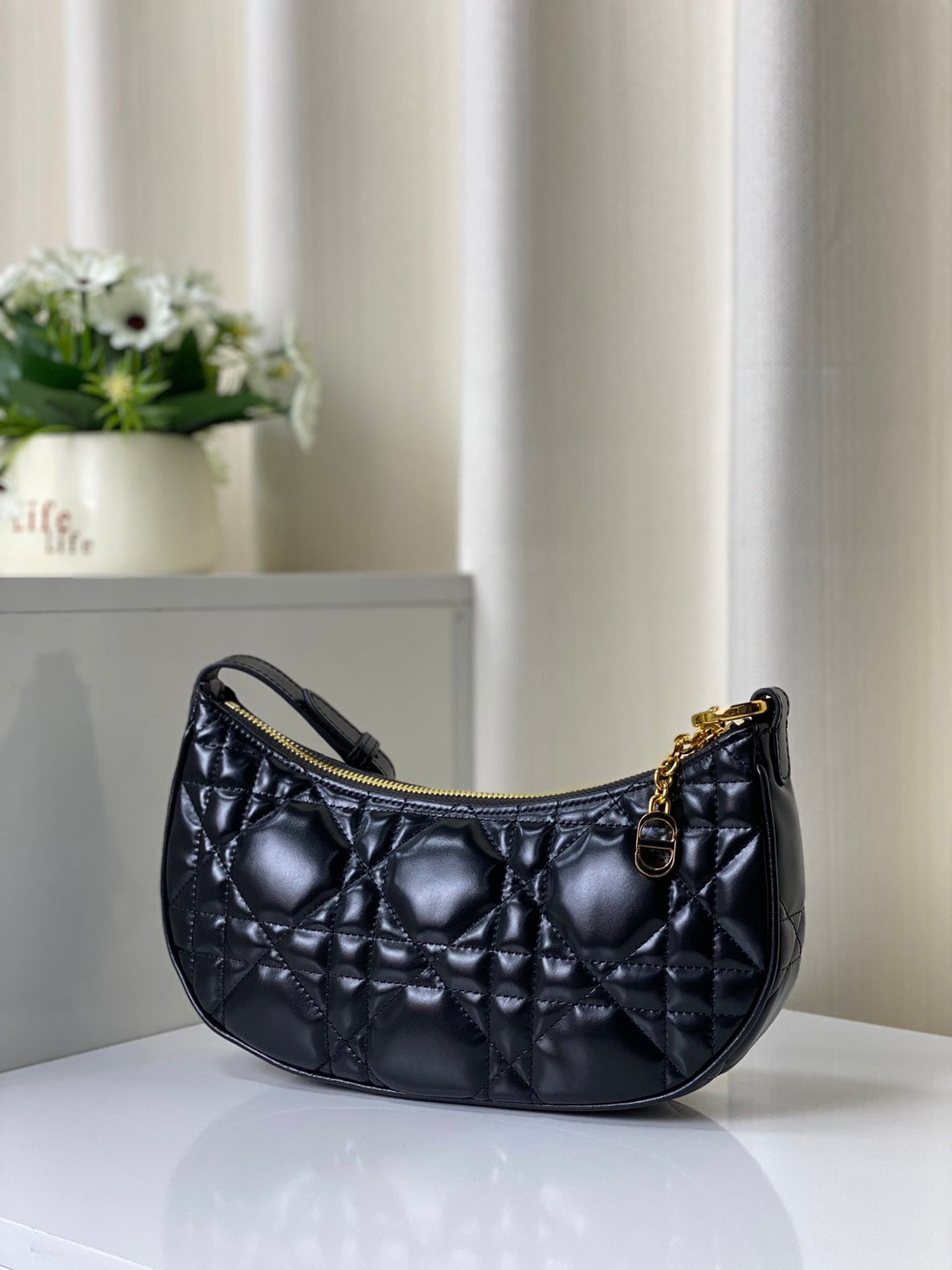 CD LOUNGE 26 BAG IN BLACK LAMBSKIN By House Of Sarah