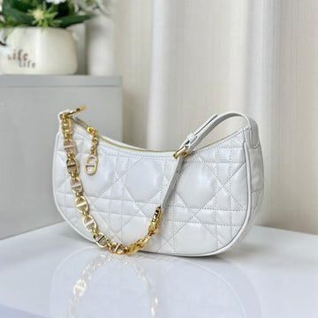 CD LOUNGE 26 BAG IN WHITE LAMBSKIN House Of Sarah Bags