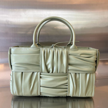 SMALL ARCO TOTE 30 IN TRAVERTINE SOFT LAMBSKIN House Of Sarah