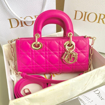 D-JOY BAG 22 IN HOT PINK LAMBSKIN House Of Sarah
