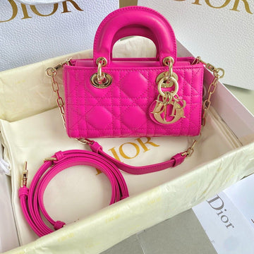 MINI D-JOY BAG 17 IN HOT PINK LAMBSKIN House Of Sarah