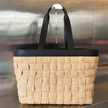 CASSETTE 44 TOTE BEIGE AND BLACK VISCOSE House Of Sarah Bags