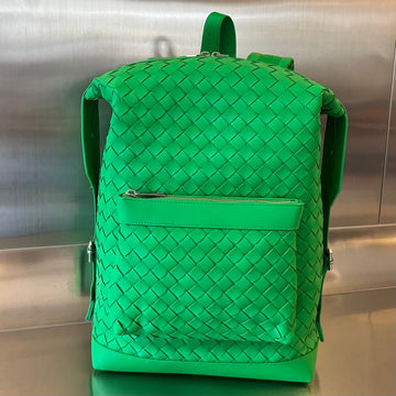 BACKPACK 42 IN PARAKEET GREEN CALFSKIN House Of Sarah Bags