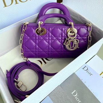 D-JOY BAG 22 IN VIOLET PURPLE LAMBSKIN House Of Sarah