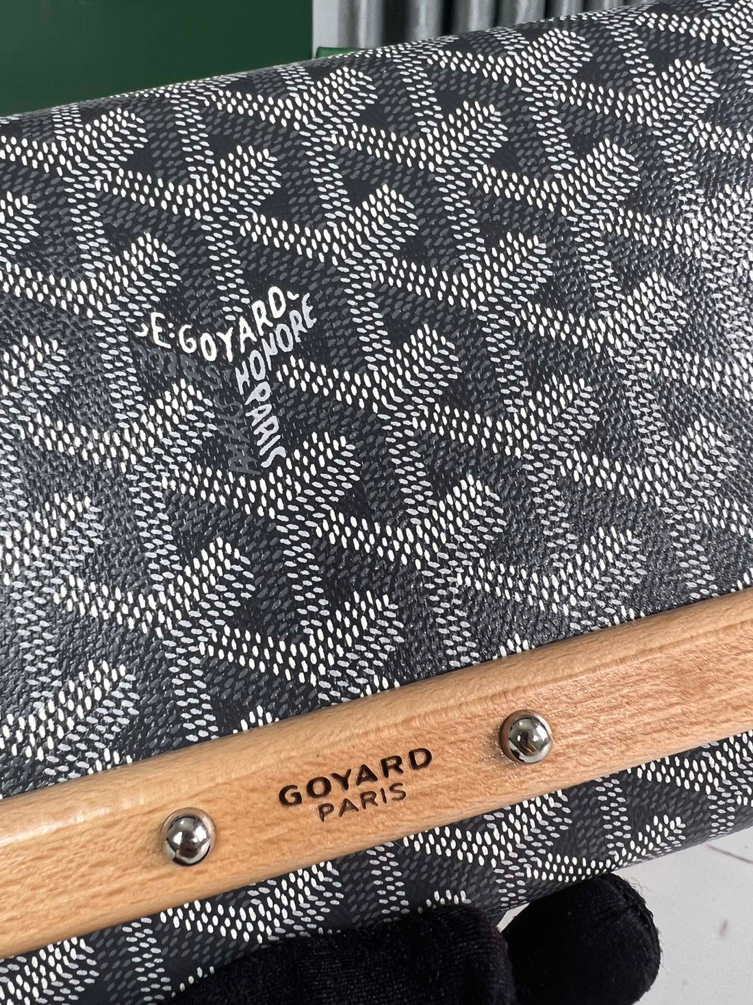 MONTE-CARLO PM CLUTCH 25 IN GRAY GOYARDINE CANVAS House Of Sarah