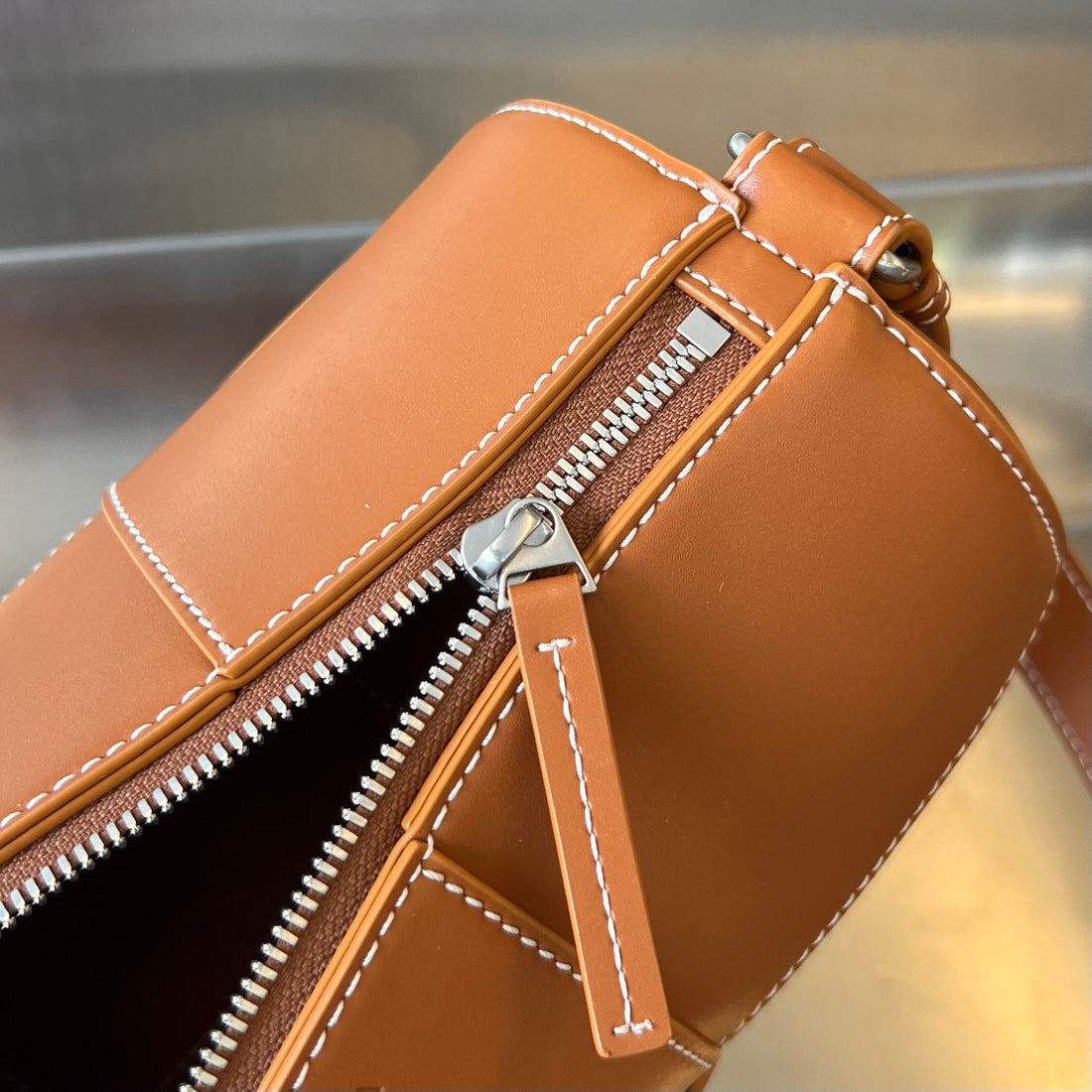 CYLINDER CASSETTE 30 IN BRONZE BROWN CALFSKIN House Of Sarah Bags