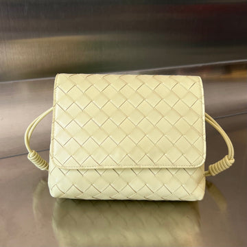 BV Mini Crossbody Bag 19cm Light Yellow Calfskin Ghw House Of Sarah
